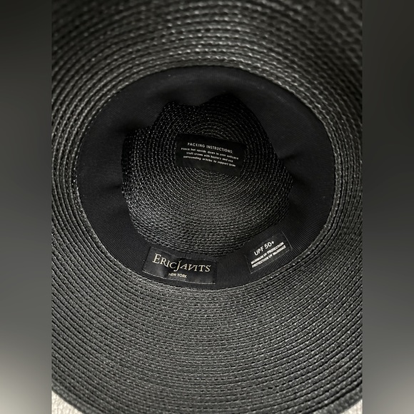 Eric Javits ‘Hampton’ Straw Hat in Black 🖤 EUC! - Picture 4 of 10